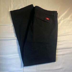 Vintage Dickies Black Straight Leg Chino Trousers - Size 16R Workwear